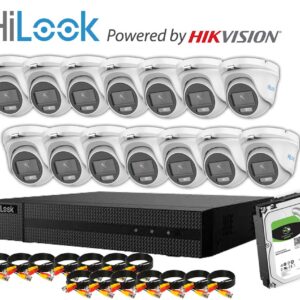 4K HIKVISION COLORVU AUDIO HOME CCTV SYSTEM 8MP DVR 5MP 3K SURVEILLANCE CAMERA 16 CHANNEL DVR 14x CAMERA 1TB HDD