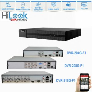 HIKVISION HILOOK DVR 8CH TURBO CCTV 1080P FULL HD CHANNEL AHD TVI CVI (DVR-208G-F1) 4TB HDD